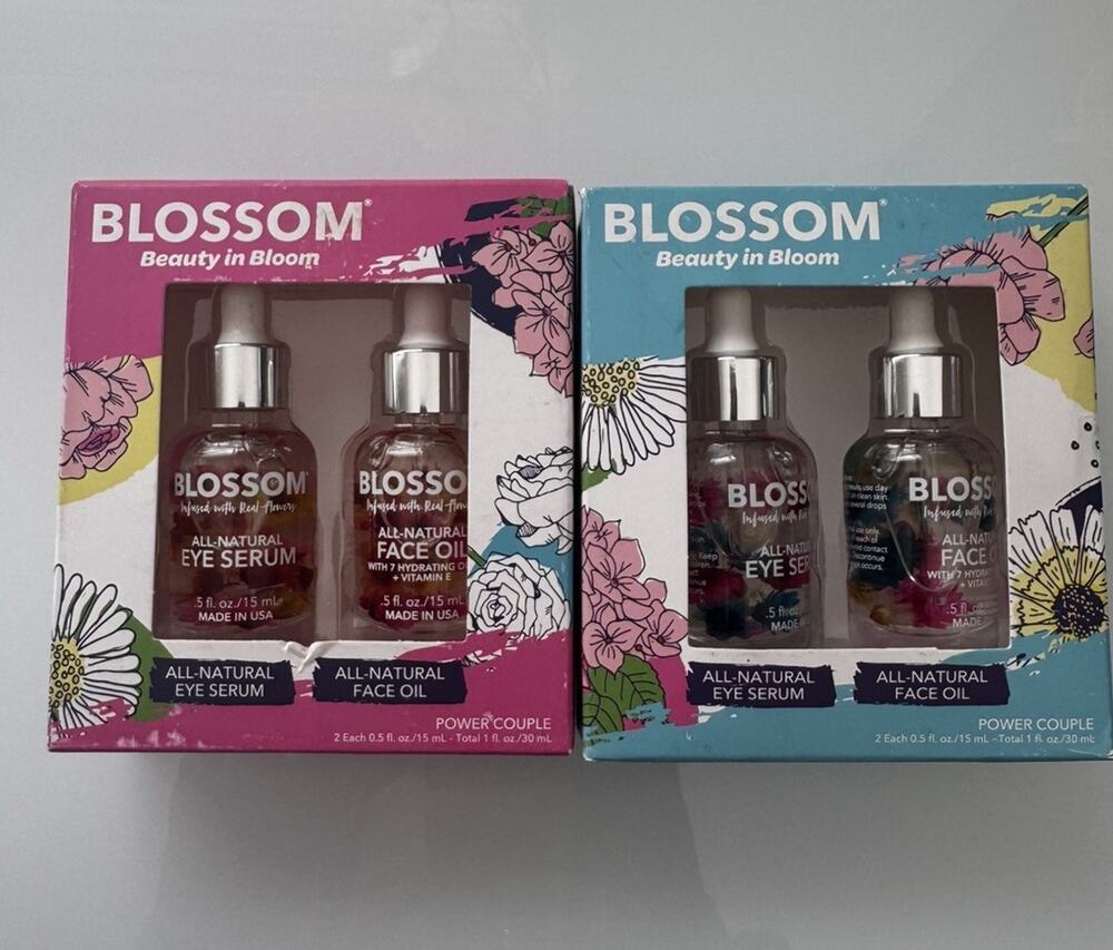 Blossom Beauty In Bloom Eye Serum & Face Oil Set Lot of 2 Gift Set New Sealed